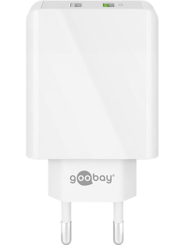 Goobay USB thuislader met 2 poorten - Quick Charge 3.0 - 28W / wit