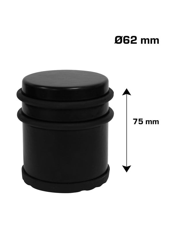 Home>it Loose door stop Ø62x75 mm 1 kg - matt Zwart