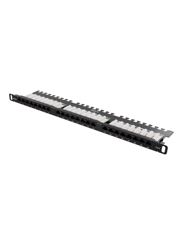 Deltaco UTP Patchpanel 24xRJ45 Cat6 Krone-termin