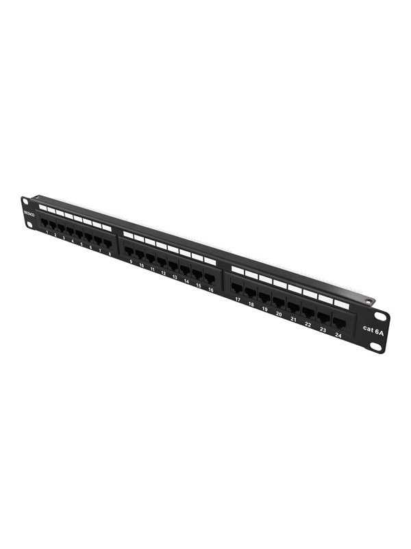 Deltaco 19" patchpaneel 24xRJ45 Cat6a UTP 10Gb
