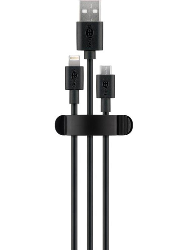 Pro Cable Management Clip 3 Slots Zwart