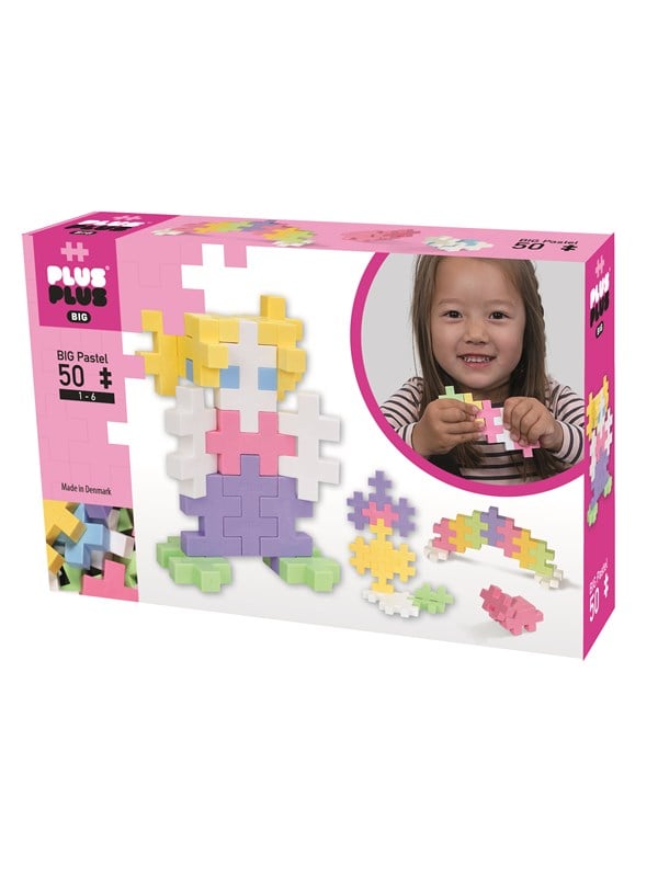 Plus-Plus BIG Pastel 50 delige bouwset - 3273 - Bouwspeelgoed - Constructiespeelgoed - Set met bouwstenen - Vanaf 1 jaar