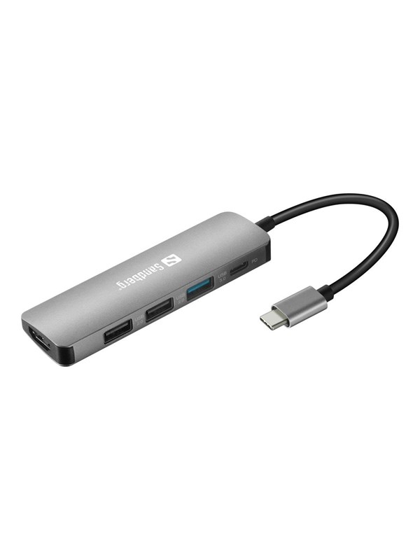 Sandberg USB-C Dock HDMI+3xUSB+PD 100W - Docking station - USB-C - HDMI