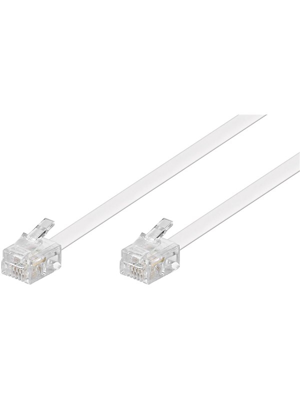 Goobay Telefoonkabel RJ11 - RJ11 / wit - 3 meter