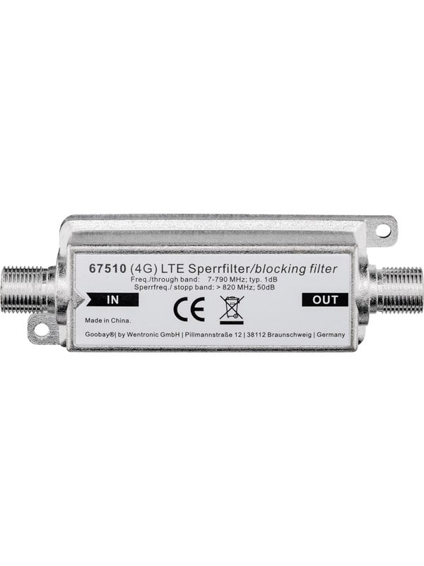 Pro LTE/4G Blokkeringsfilter F vrouwelijk - F vrouwelijk