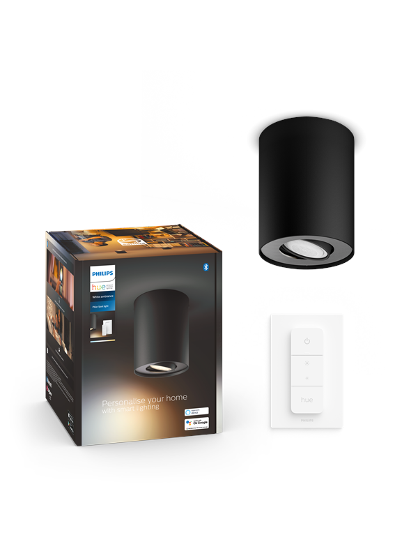 Philips Pillar Hue single spot black 1x5W 230V