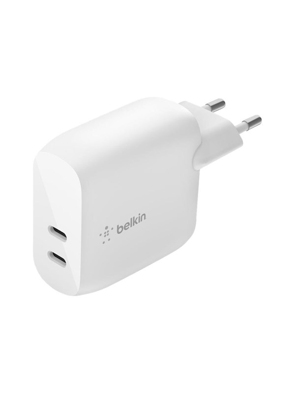 Belkin BOOST CHARGE - 2-poorts USB-C® PD-wandlader (40 W) - Wit