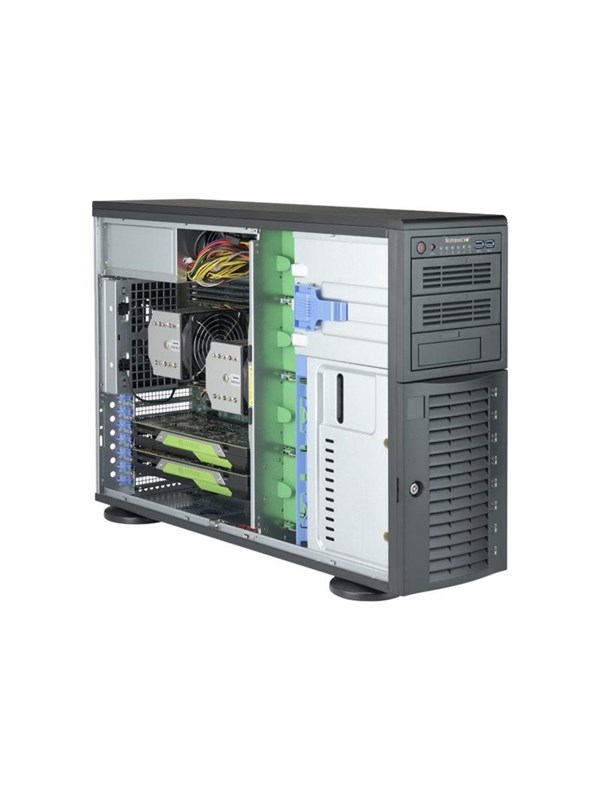 Supermicro SC743 AC-1K26B-SQ - Case - Tower - Zwart