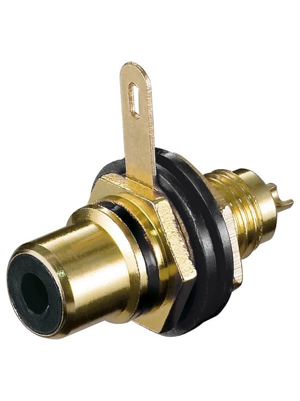 Pro RCA female Connector for housing assembly with insulation and soldered Verbinding