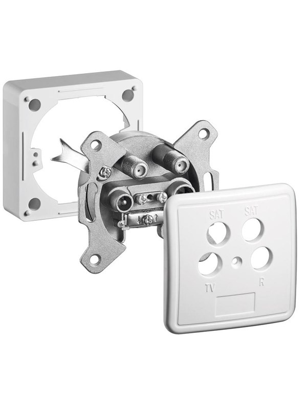 Pro 4-way antenna-wall-socket set