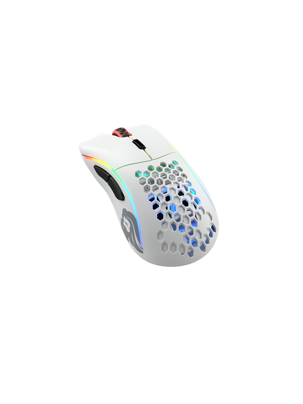 Glorious Model D Draadloos - Mat wit - Gaming muis - Optisch - 6 knoppen - Wit met RGB-licht