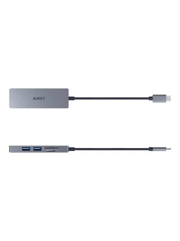Aukey CB-C63 - hub - 3 ports USB hub - 3 - USB 3.1 - Grijs