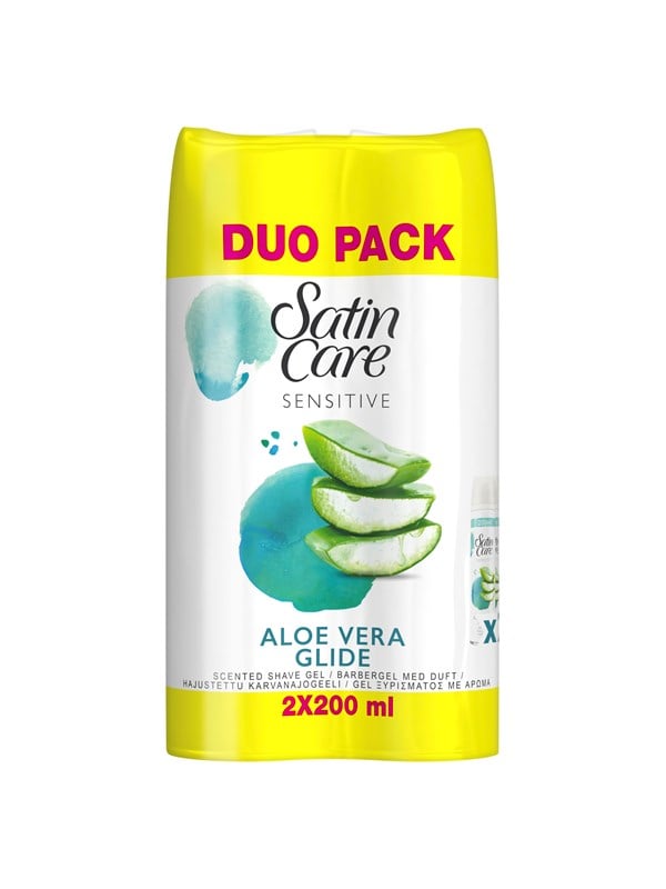 Satin Care Shaver Aloë Vera 2x200 ml Tweelingpakket