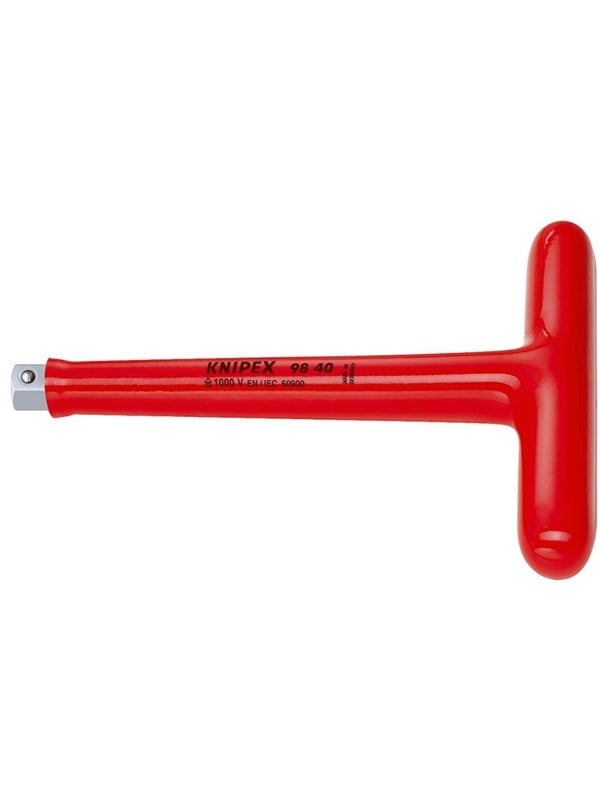 KNIPEX T-grepen, met buitenvierkant 3/8" of 1/2"