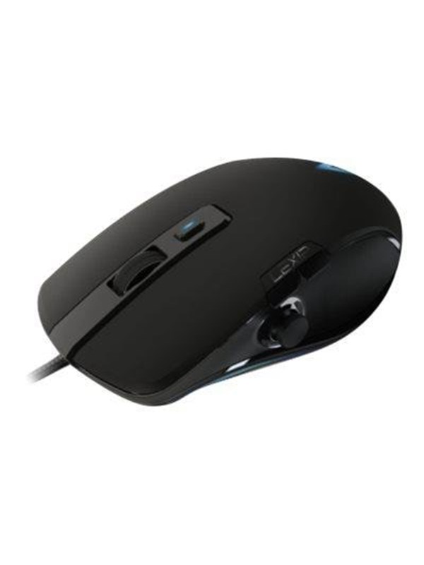 LEXIP NP93 USB muis met gepatenteerde duimjoystick - Office en gaming toepassingen - Inclusief Windows software - keramische muisvoeten - zwart