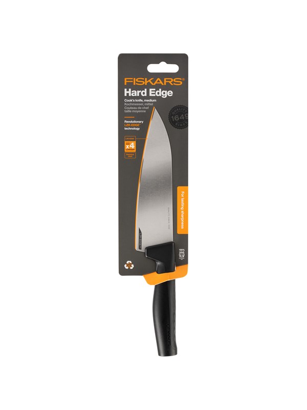 Fiskars Hard Edge Koksmes 16cm - LZR-EDG Snijkant - Softouch Greep