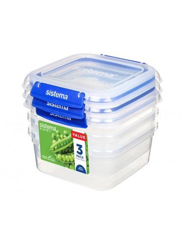 Sistema Vierkante Klip Het Plus 3 Pack 1,15 L