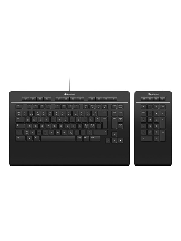 3Dconnexion Toetsenbord Pro with Numpad - Toetsenbord and numeric pad set - QWERTY - Noords - Toetsenbord en keypad set - Noords - Zwart