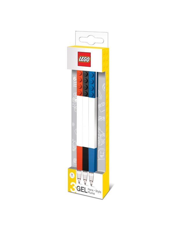 LEGO Stationery Gel pens 3 pcs. Rood Blauw Zwart packed in Kleur box