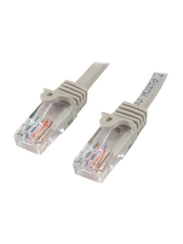 StarTech.com 2m Gray Cat5e / Cat 5 Snagless Patch Cable - patch cable - 2 m - Grijs - Grijs - 2m