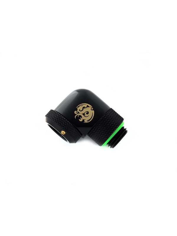 Bitspower Mat zwart Enhance Rotary G1/4" 90-Degree Multi-Link AV / multimedia paneel For OD 12MM