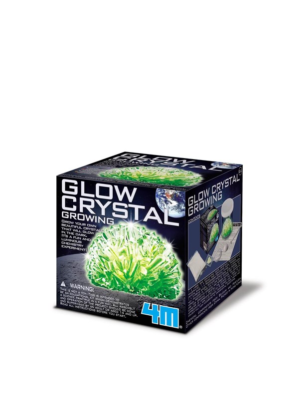 4M Science in action: GLOW CRYSTAL GROWING, in doosje 9x9x9cm, 14+