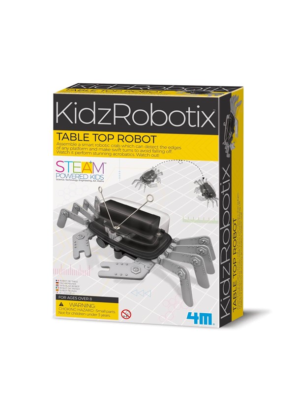 4M Wetenschap en Spel - Maak Je Eigen Tafelblad Robot - Bouwpakket - Kidzrobotix - 8+