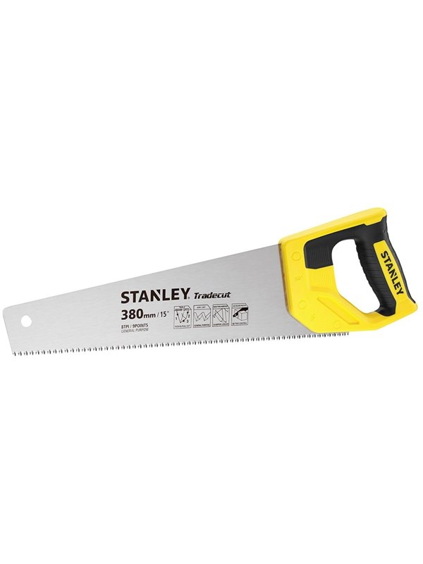 STANLEY Houtzaag Tradecut Universal 380mm 8 TPI - STHT20348-1