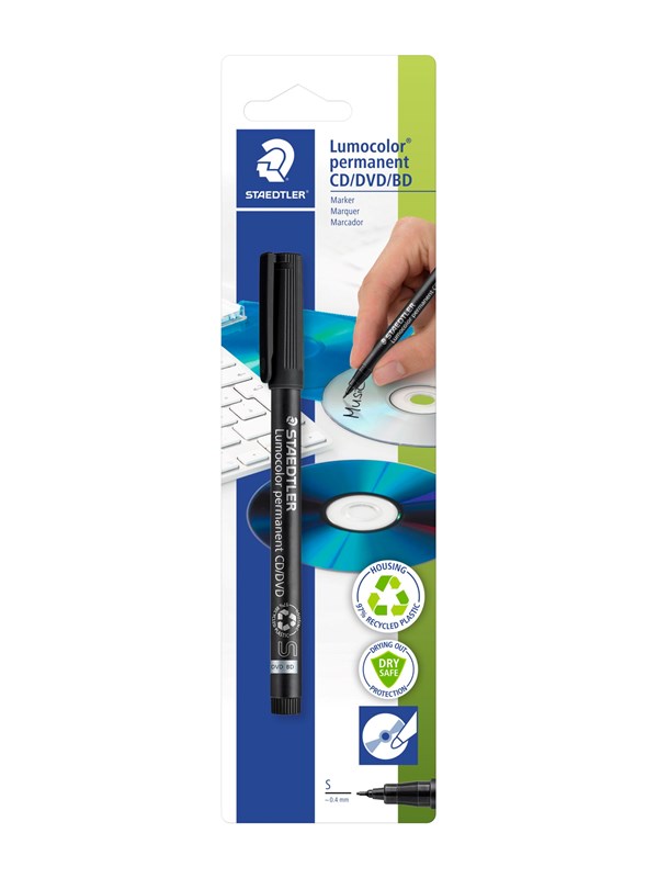 Staedtler Marker Lumocolor CD/DVD Zwart bc