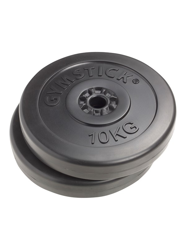 Gymstick Vinyl Schijven - Gewichten - 2 x 10 kg 30 mm
