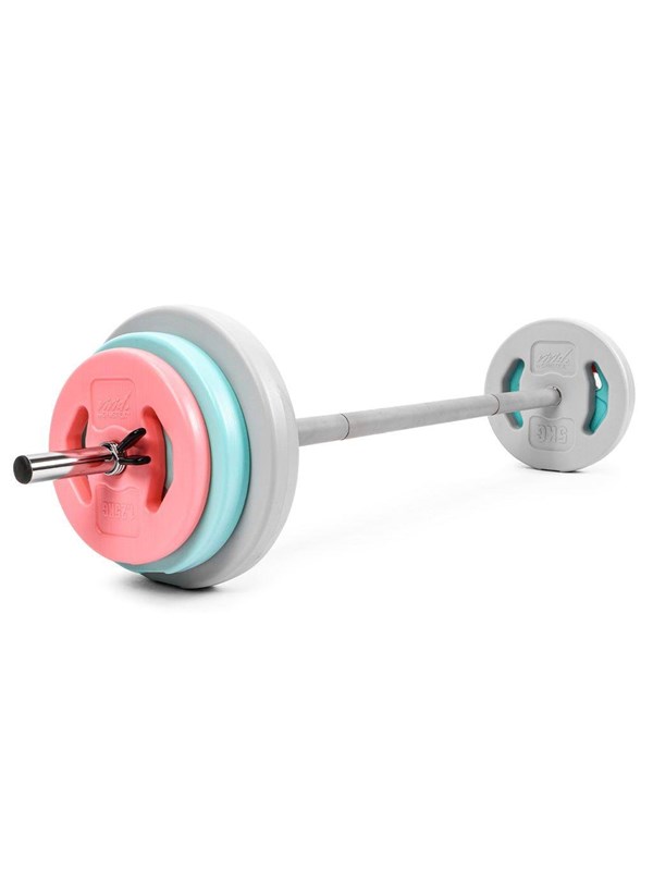 Gymstick Aerobic Pump Set - Halterset - Roze - 20 kg - 6 halterschijven - Incl. halterstang en veerclipsluiters - Inc. gratis online trainingsvideo's