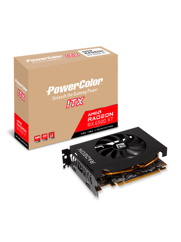 PowerColor AXRX 6500XT 4GBD6-DH videokaart AMD Radeon RX 6500 XT 4 GB GDDR6
