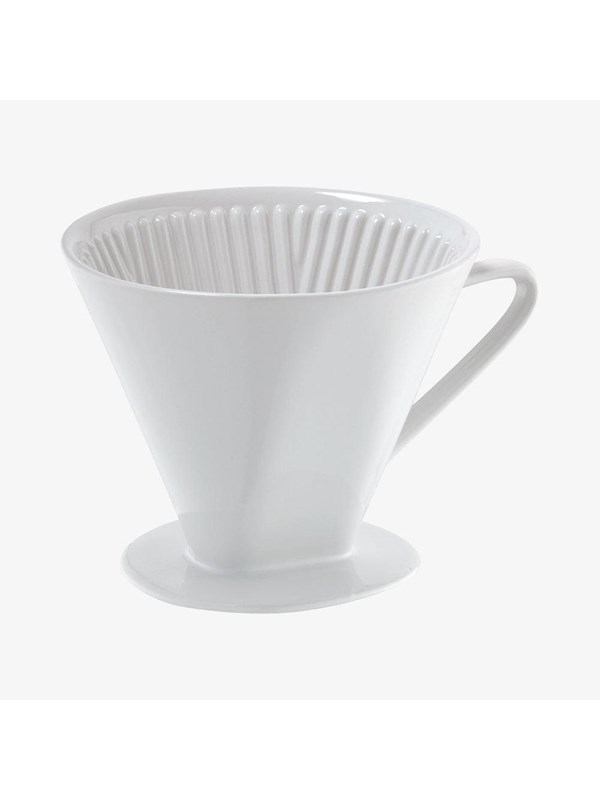 Cilio Koffietrechter porselein formaat 6, wit