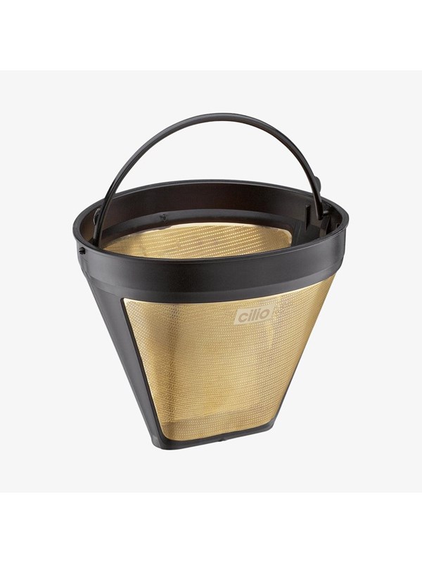 Cilio Grootte koffiefilter 4 in goud herbruikbaar 12,5 cm