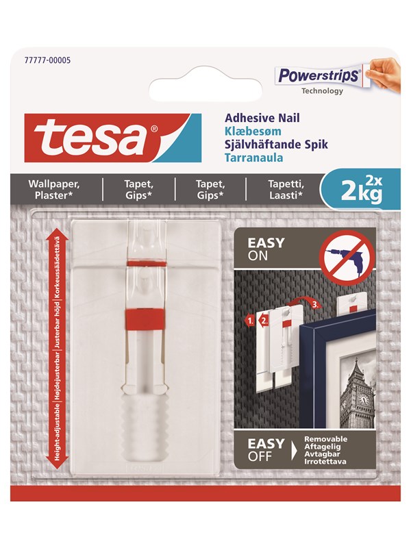 tesa Zelfklevende spijker verstelbaar 2kg Behang