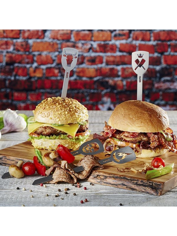 GEFU Hamburgerspiesjes 2 stuks, TORRO, Bull + bijl