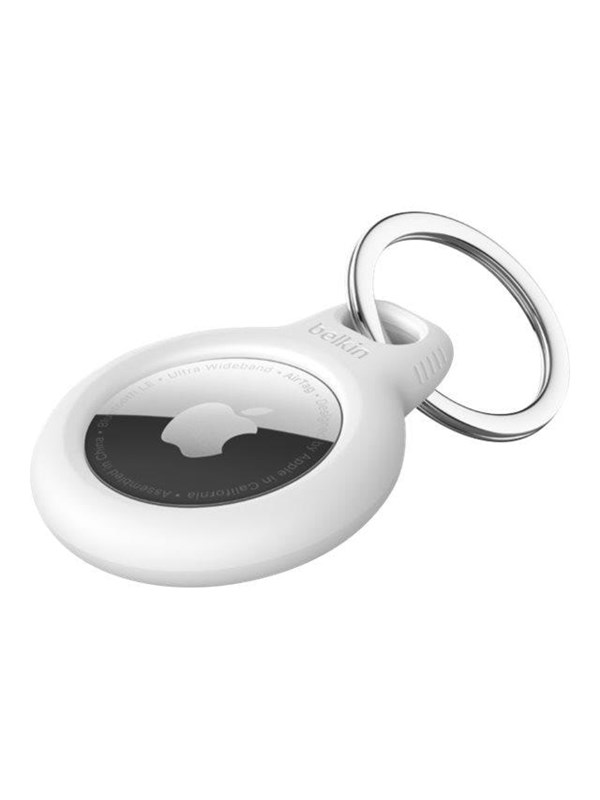 Belkin Beschermende houder met sleutelhanger - geschikt voor Apple AirTag - Zwart/Wit - 2 pack