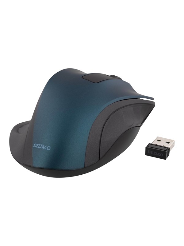 Deltaco MS-708 Draadloos optical Muis 1200 DPI Blauw - Muis - Optisch - 3 knoppen - Blauw