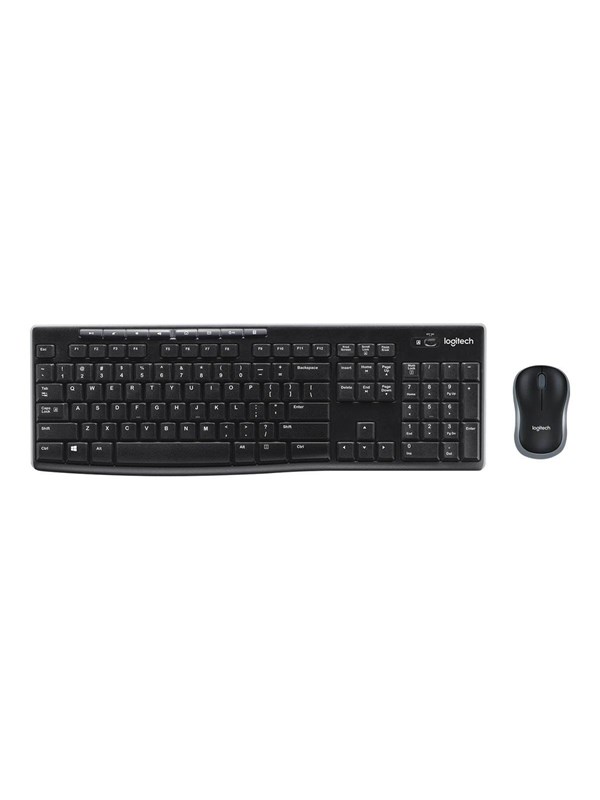 Logitech MK270 Wireless Combo - keyboard and mouse set - QWERTZ - Slovenian/Croatian - black - Keyboard and mouse set - Slovenian/Croatian - Zwart