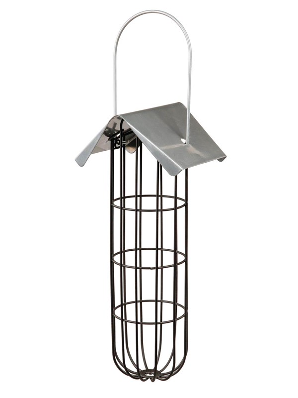 Trixie Fat ball feeder with roof 4 fat balls Metaal 11 × 25 × 10 cm Zwart