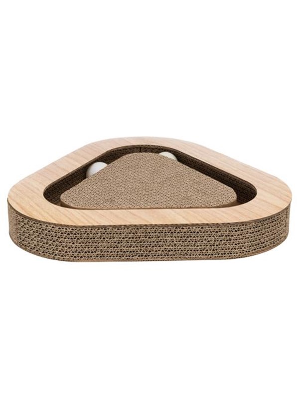 Trixie Scratching cardboard with balls catnip 36 × 5 × 36/36 cm Bruin