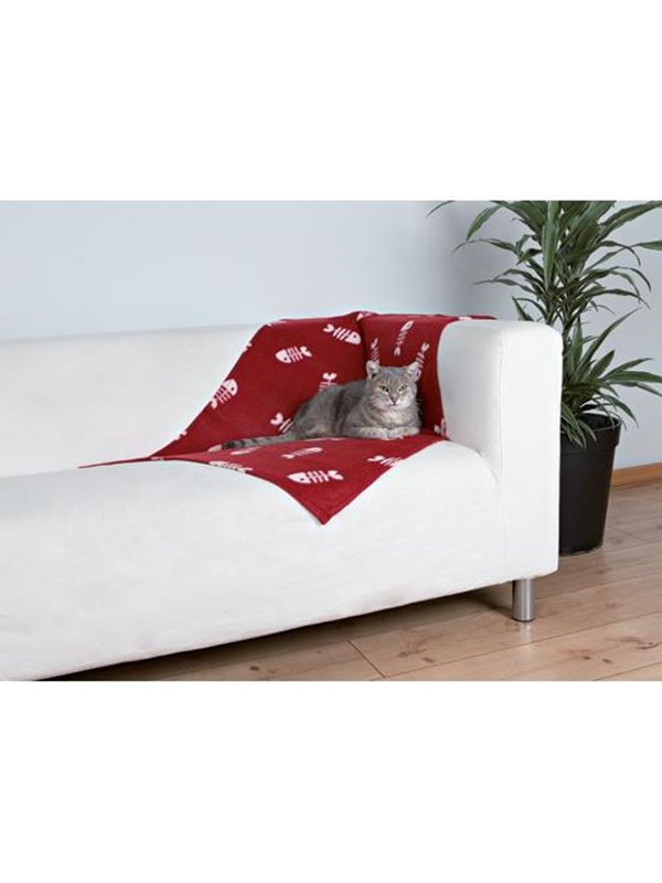 Trixie Beany blanket fleece 100 × 70 cm red