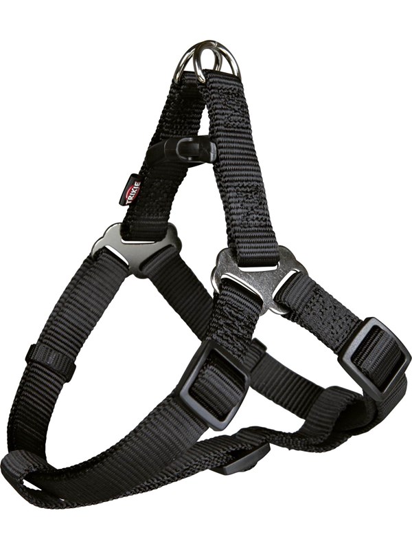 Trixie Premium One Touch harness S: 40-50 cm/15 mm Zwart