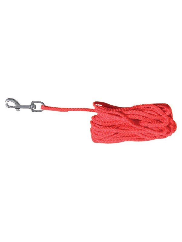 Trixie Tracking leash round S-M: 5 m/ø 5 mm Rood