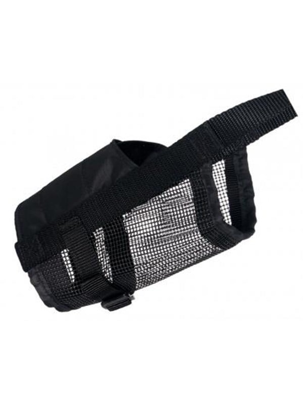 Trixie Muzzle with net insert polyester L-XL Zwart