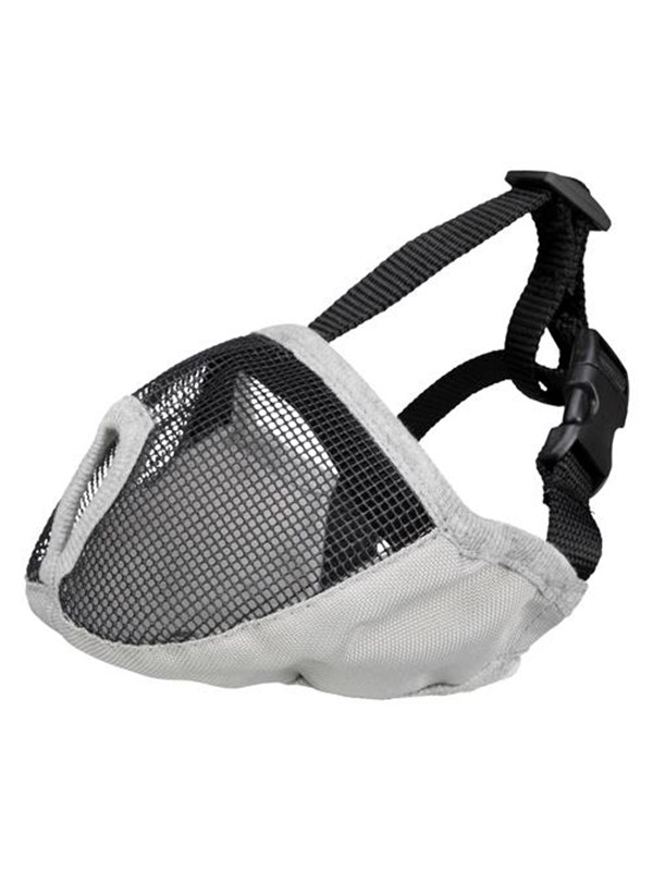 Trixie Muzzle for short-nosed breeds polyester s short Grijs