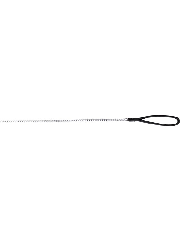 Trixie Chain leash with nylon hand loop XS-S: 1.10 m/2.0 mm Zwart