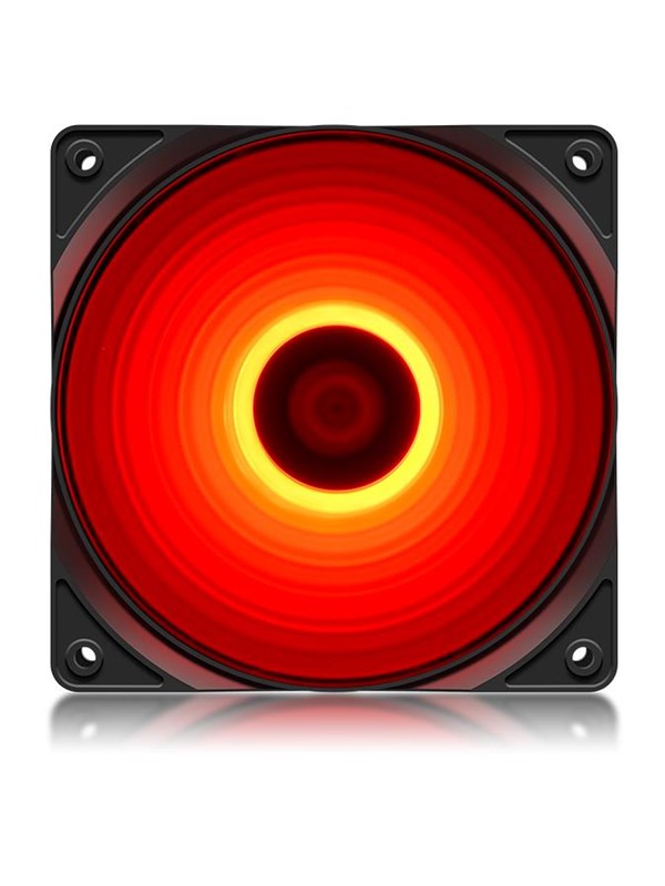 DeepCool 120R Single Colour Red LED 120mm Fan, Hydro Bearing