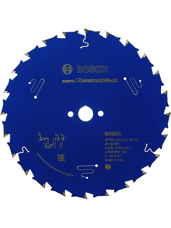 Bosch Cirkelzaag Blade 184 x 16 x 2 mm Expert for Construct Hout