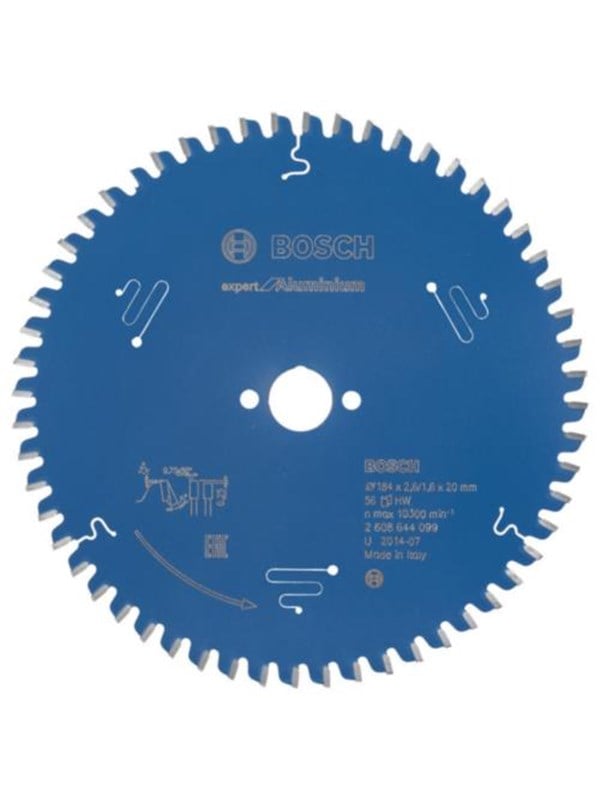 Bosch Cirkelzaag Blade 184 x 20 x 2.6 mm 56T Expert for Aluminium